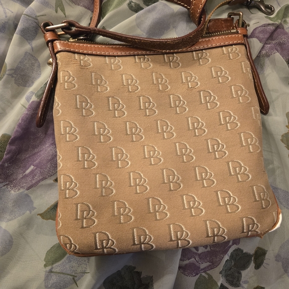 Dooney & Bourke Brown Leather-Trim Crossbody Bag - Picture 3 of 5